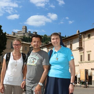 Begleiterteam: Stefanie Rack, Wolfgang Garber und Sr. Maria